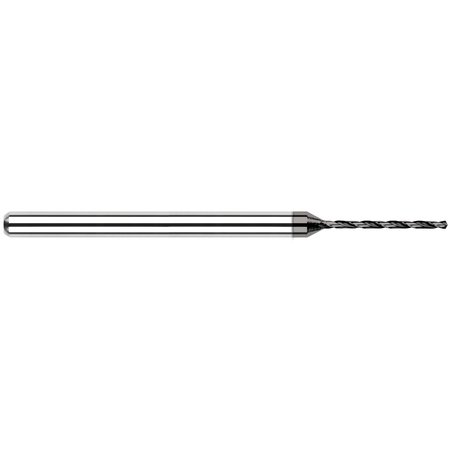 HARVEY TOOL Miniature Drill 0.0550" (1.4 mm) Drill DIAx0.4130" Flute L Carbide Drill, 2 Flutes 20350-C4